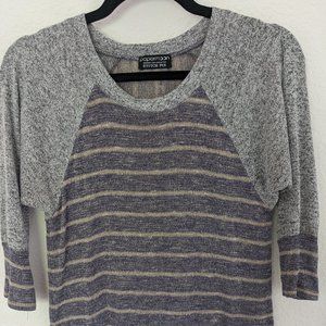 Papermoon stitchfix striped 3/4 top